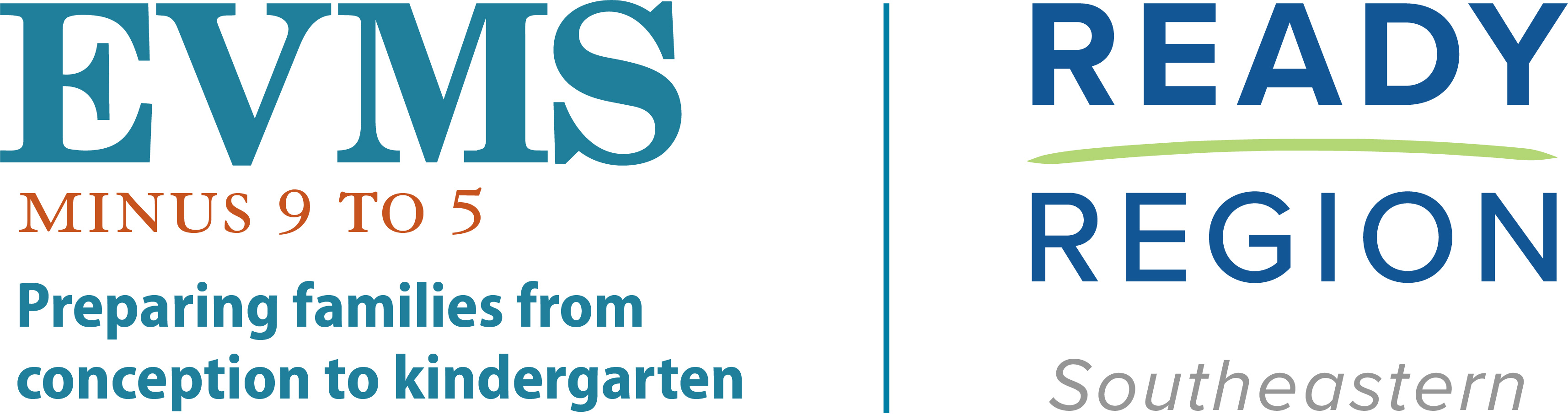 Combined EVMS Minus 9 to 5 and Ready Region Southeastern logo